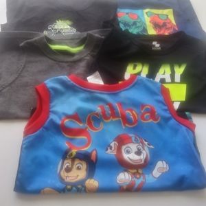 Lot of 5 Boys Muscle T's